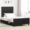 VidaXL Cadru de pat cu headboard Negru 120 x 190 cm Catifea 3344995