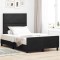 vidaXL Cadru de pat cu headboard Negru 120 x 190 cm Catifea 3344995