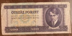 B11 7 - Bancnota foarte veche - Ungaria - 500 forint - 1975