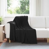 vidaXL Pături de aruncat 6 pcs Negru 170 x 130 cm Molton 42017065