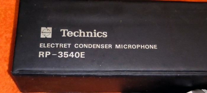 microfon technics rp - 3540 e MICROFON TECHNICS ( 1980 ) ELECTRET CONDENSER MICROPHONE
