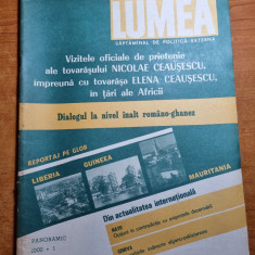 revista lumea 10 martie 1988-ceausescu vizita in africa