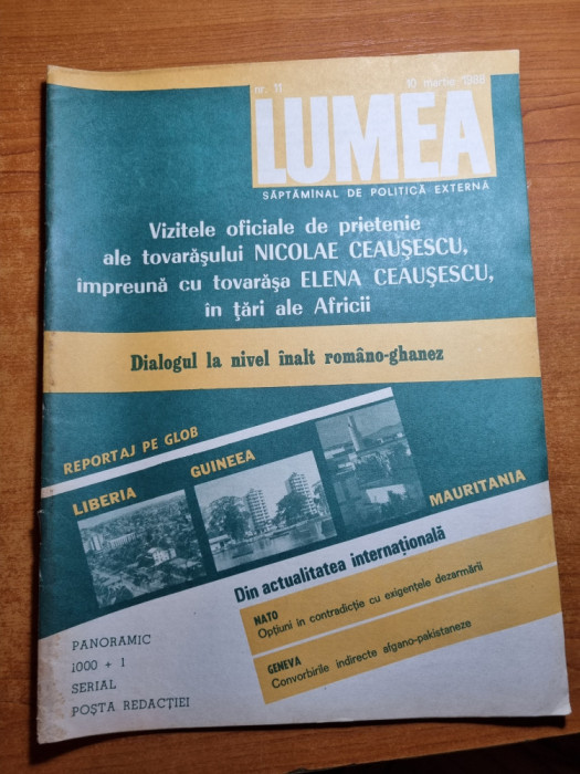 revista lumea 10 martie 1988-ceausescu vizita in africa