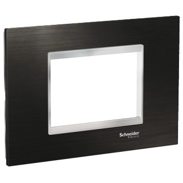 Rama Ornament 3M inox Schneider Eazy Styl negru crom LMR7733038 foto