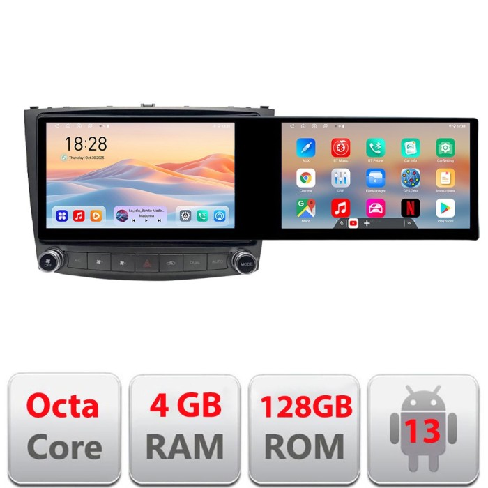 Navigatie Lexus IS 2005-2011 Kit- IS Edotec 2 ecrane 8 core 4+128 21.6 inch Incell android Wifi 5Ghz gps internet C CarStore Technology