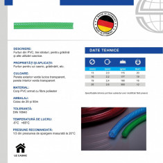 Furtun din PVC, trei straturi, pentru grădină,Made In Germany,25mm,rola de 25m