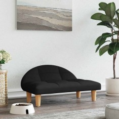 vidaXL Pat de c&acirc;ini, negru, 70x52x30 cm, material textil