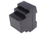 Carcasă DIN 53x91x70mm ABS Neagră