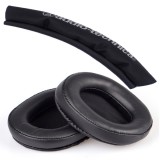 Set 2 Bureti + Banda superioara tip manson pentru casti Audio-technica ATH M50X M40 M30 M20X - Negru