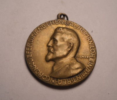 Medalie Regele Ferdinand si Imparatul Traian 1921 foto