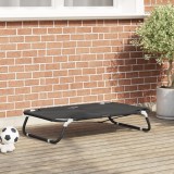 VidaXL Pat pliabil pentru c&acirc;ini Negru ML Material textil Oxford și Oțel