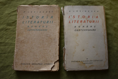 E. Lovinescu - Istoria literaturii romane contemporane vol I si VI editia veche foto