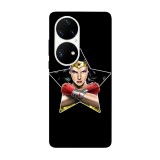 Husa compatibila cu Huawei P40 model Classic Wonder Woman, Silicon, TPU, Viceversa, Transparent, Carcasa