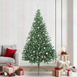 VidaXL Pom de Crăciun artificial pre-iluminat Verde 240 cm PVC 3397042