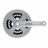 Pedalier Prowheel 28/38/48T Ax Patrat Alu 170mm Argintiu Cod:45215AKRM