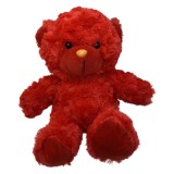 Ursulet de plus rosu clasic Russ 18cm pretabil aranjament lumanare botez