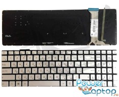 Tastatura Asus Gri N551JQ iluminata layout US fara rama enter mic, N551JW iluminata layout US fara rama enter