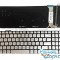 Tastatura Asus Gri N551JQ iluminata layout US fara rama enter mic, N551JW iluminata layout US fara rama enter