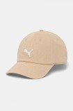 Puma șapcă culoarea bej, uni, 25970