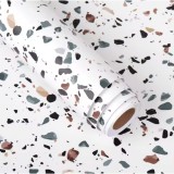 Cumpara ieftin Rola tapet autoadeziv, 60 x 500 cm, lavabil, autocolant, foarte rezistent, usor de curatat, tip terrazo, aplicabil pe suprafete multiple, Topbaza
