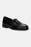 MICHAEL Michael Kors mocasini de piele Carlson femei, culoarea negru, cu toc plat, 40F4CSFP1A.001