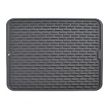 Covoras din silicon pentru scurgere vase, flippy, uz casnic, rezistent la temperaturi ridicate, izolator, 43x32.5 cm, negru