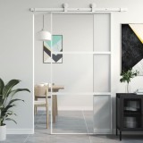VidaXL Ușă glisantă, alb, 102,5x205 cm, sticlă securizată/aluminiu
