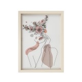 Tablou decorativ, Floral, 30.5x40.5 cm, Lemn, ATU-080455, Oem