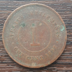 (M1078) MONEDA STRAITS SETTLEMENTS - 1 CENT 1897, ADMINISTRATIE BRITANICA