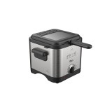 Friteuza cu ulei din inox Zilan ZLN4185, Indicator luminos, Termostat reglabil, Capacitate 1.5L, Putere 1000W