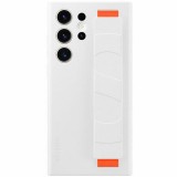 Husa de protectie Samsung Silicone Grip pentru Galaxy S23 Ultra, Alb