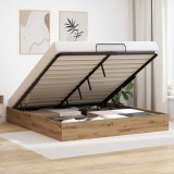 vidaXL Cadru de pat otoman Stejar artizanal 193 x 120 x 25 cm PAL 3409212