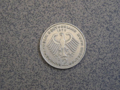 M3 C50 - Moneda foarte veche - Germania - 2 marci - 1975 litera F foto