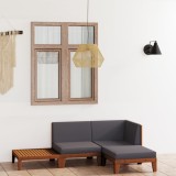 vidaXL Set mobilier de grădină cu perne, 4 piese, lemn masiv de acacia 3058105