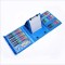 Set de pictura si desen profesional 208 piese AMYMAT - carioci, creioane colorate, pasteluri de ulei si acuarele. Set albastru