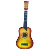 Chitara Copii Lemn 63.5cm, Acustica, 6 Corzi Metalice, Pana + Coarda Rezerva, Yellow/Coffee/Natural/Blue/Black/Red