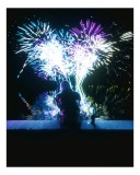 Tablou Canvas Spectacol Artificii peste Lac Liniștit, 26 x 39 cm, CMCLASS
