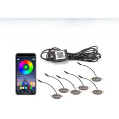 Set 6 lampi cu LED RGB 12V control prin aplicatie telefon. Diverse jocuri de