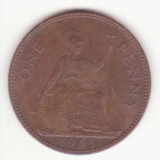 Marea Britanie 1 penny 1963 -Elizabeth II 1st portrait; without &#039;BRITT:OMN&#039;., Europa, Bronz