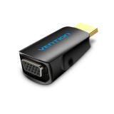 Convertor video Vention, HDMI(T) la VGA (M) si Jack 3.5mm (M), rezolutie maxima 1080p la 60 Hz, conectori auriti, invelis ABS, negru, &quot;AIDB0&quot; (timbru