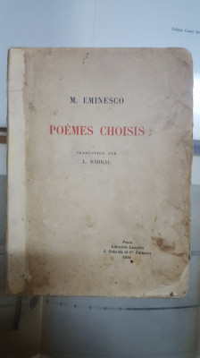 M. Eminescu, Poezii alese, M. Eminesco , Poemes choisis , Paris 1934 039 foto