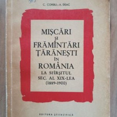 Miscari si framintari taranesti in Romania la sfirsitul sec. al XIX-lea - C. Corbu, A. Deac