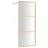 Paravan dus walk-in, auriu, 80x195 cm, sticla ESG transparenta
