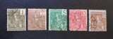 Indochina Franceză 1907-1919 Seria Uzuală "Alegoria Franței / Mariamne" Valori 1c, 2c, 5c, 10c, 15c (Lot de 5v) Ștampilat / Neștampilat - RIM2