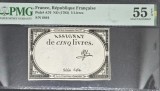 5 Livres France 1793 - PMG 55