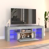 Gossi comoda tv cu lumini led, gri sonoma, 120x35x40 cm
