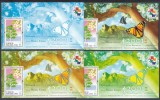 Hong Kong,China - FLUTURI, ARBORI,FLORI - 4 BL - MNH