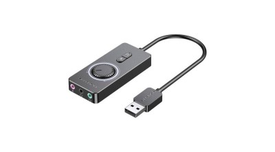 Vention CDRBF K&amp;uuml;lső USB 2.0 audiok&amp;aacute;rtya 1m (fekete) foto