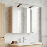 vidaXL Dulap cu oglindă pentru baie Stejar Sonoma 60 x 14,5 x 50 cm 889081