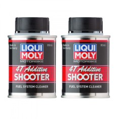 Pachet 2 Aditiv Liqui Moly benzina Motorbike 4T Shooter 80 ml